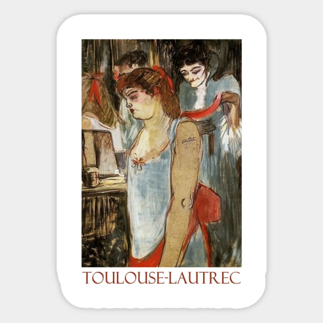 Woman with Arm Tattoo by Henri de Toulouse-Lautrec Sticker by Naves